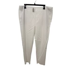 J. JILL NWT White Elastic Waist Essential Cotton Stretch Pants // 18 Tall